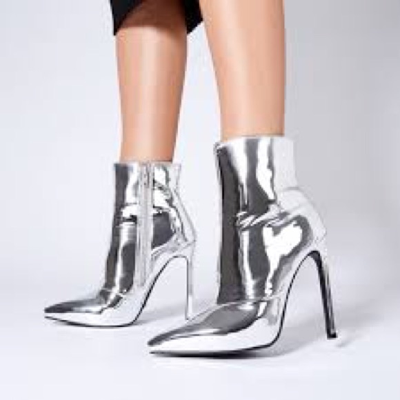 silver booties
